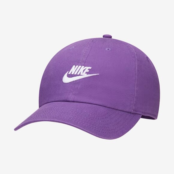 Nike Club Unstructured Futura Strapback Hat Purple - Picture 1 of 2